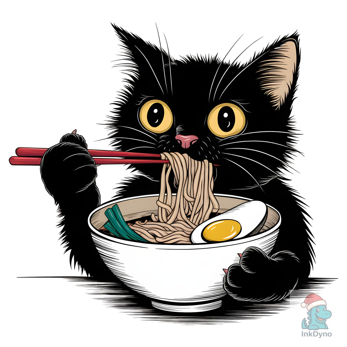 Ramen Lover Black Cat Tee