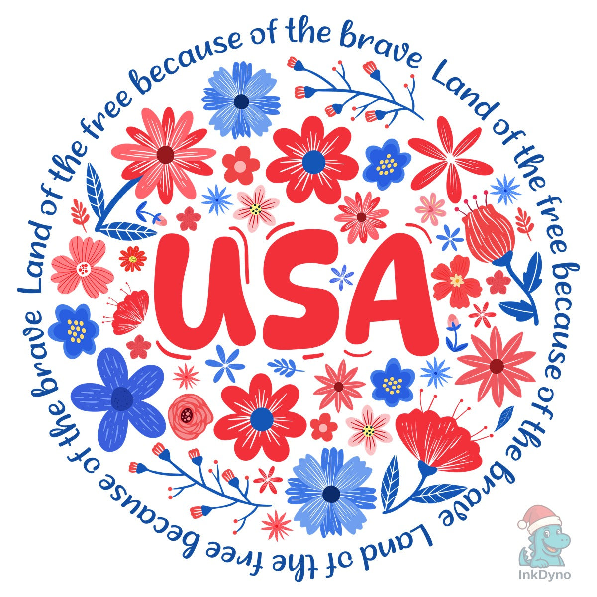 Floral USA Boho 4th of July