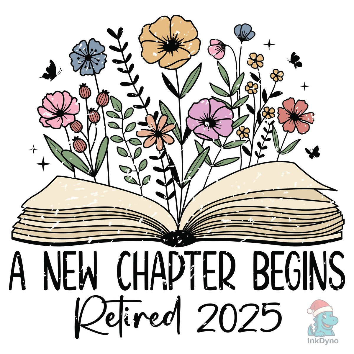 Retired Teacher 2025 Floral Book