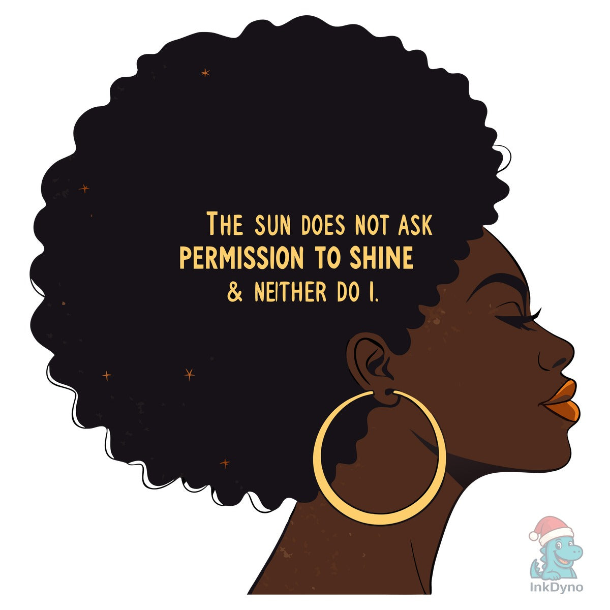 Afro Woman the Sun Does Not Ask