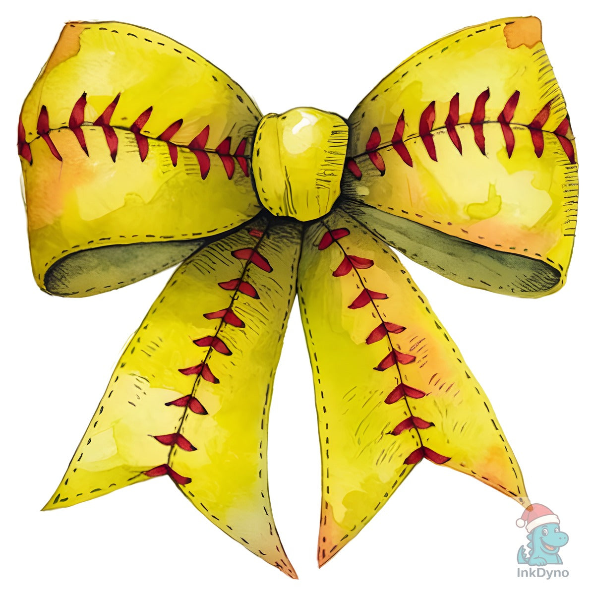 Retro Softball Mama Bow