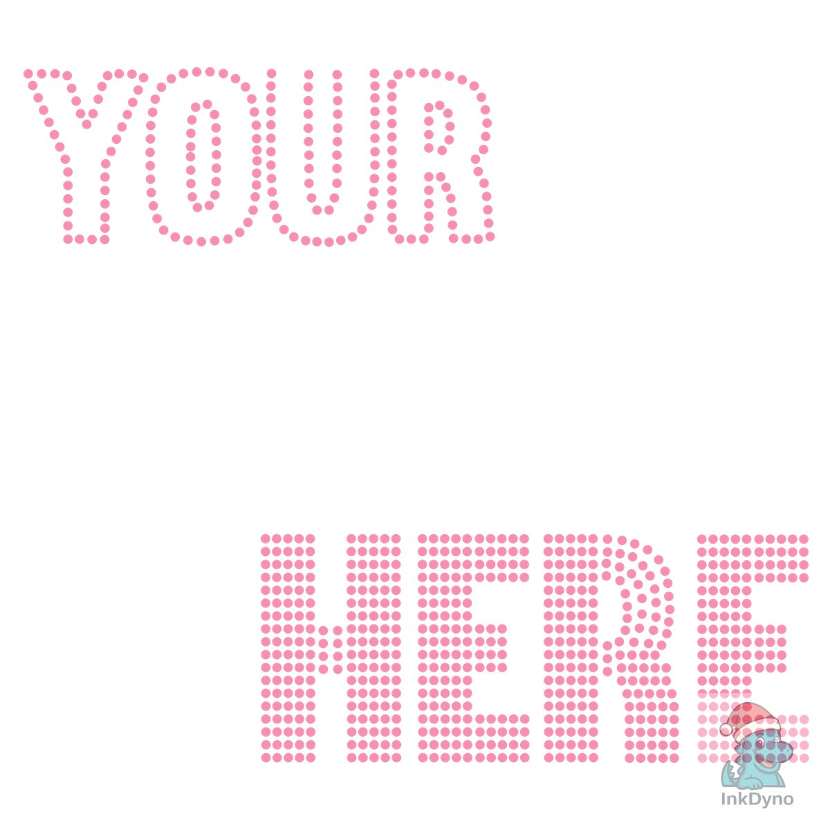 Your Design Here Rhinestone Template
