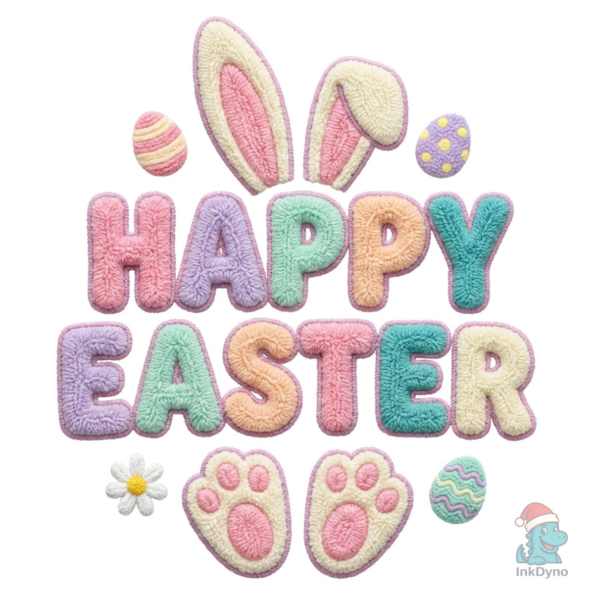 Happy Easter Faux Yarn Sublimation
