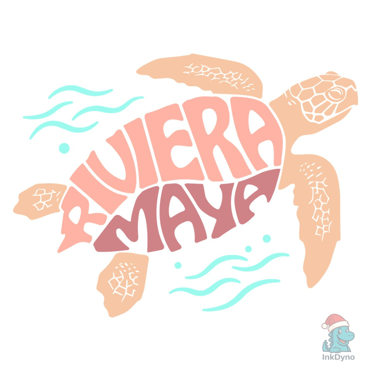 Riviera Maya Word Art Turtle