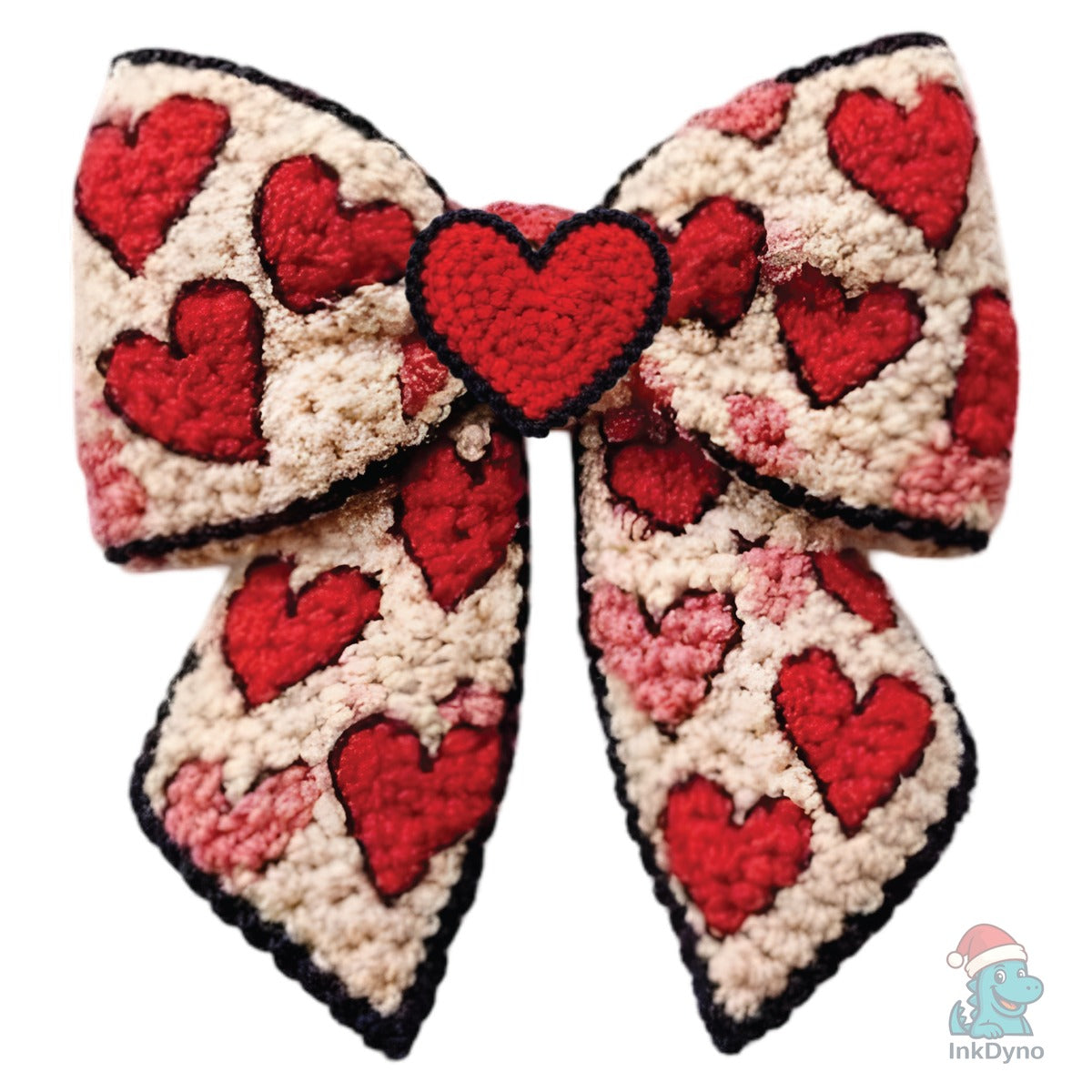 Faux Yarn Crochet Coquette Heart