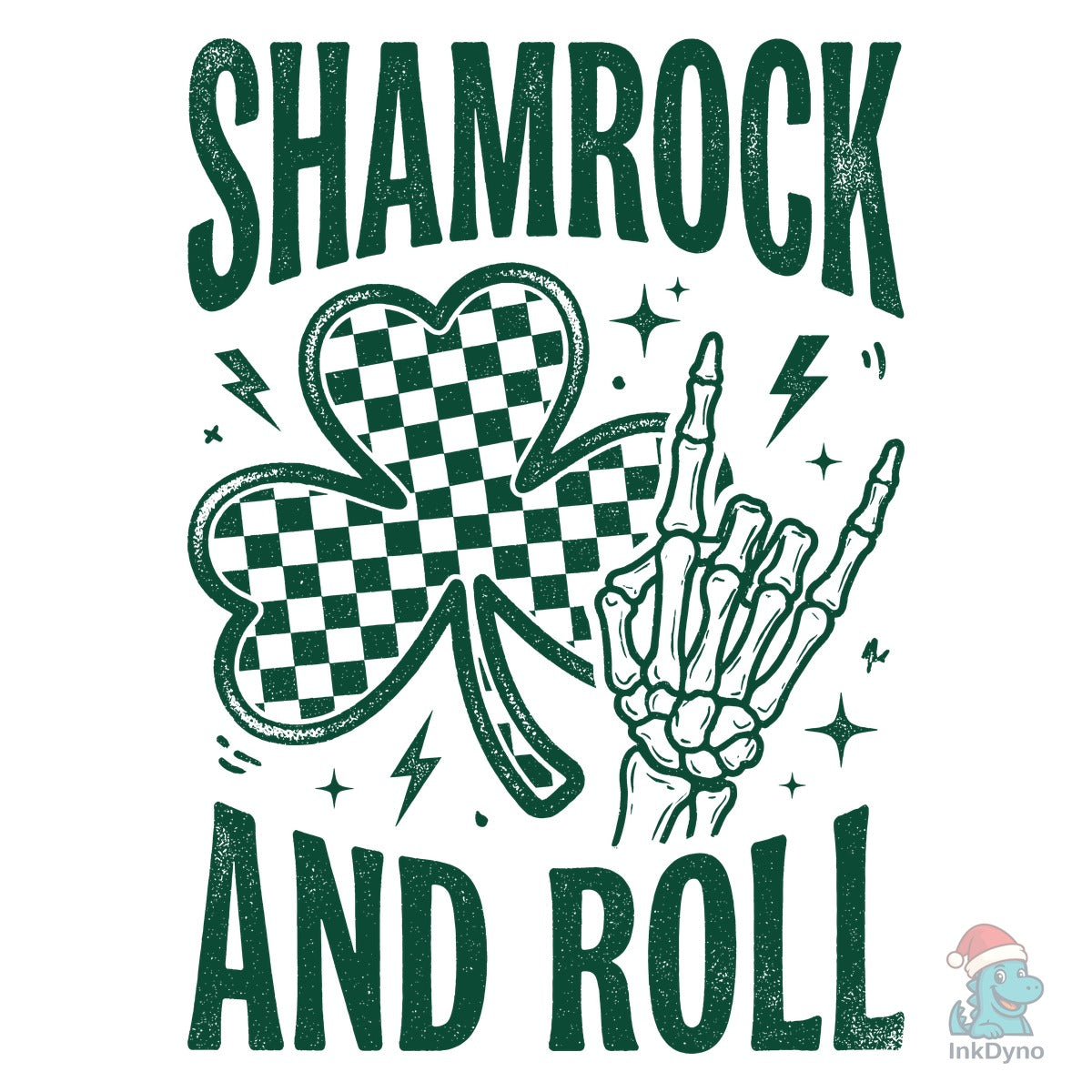 Shamrock & Roll Skeleton Hand