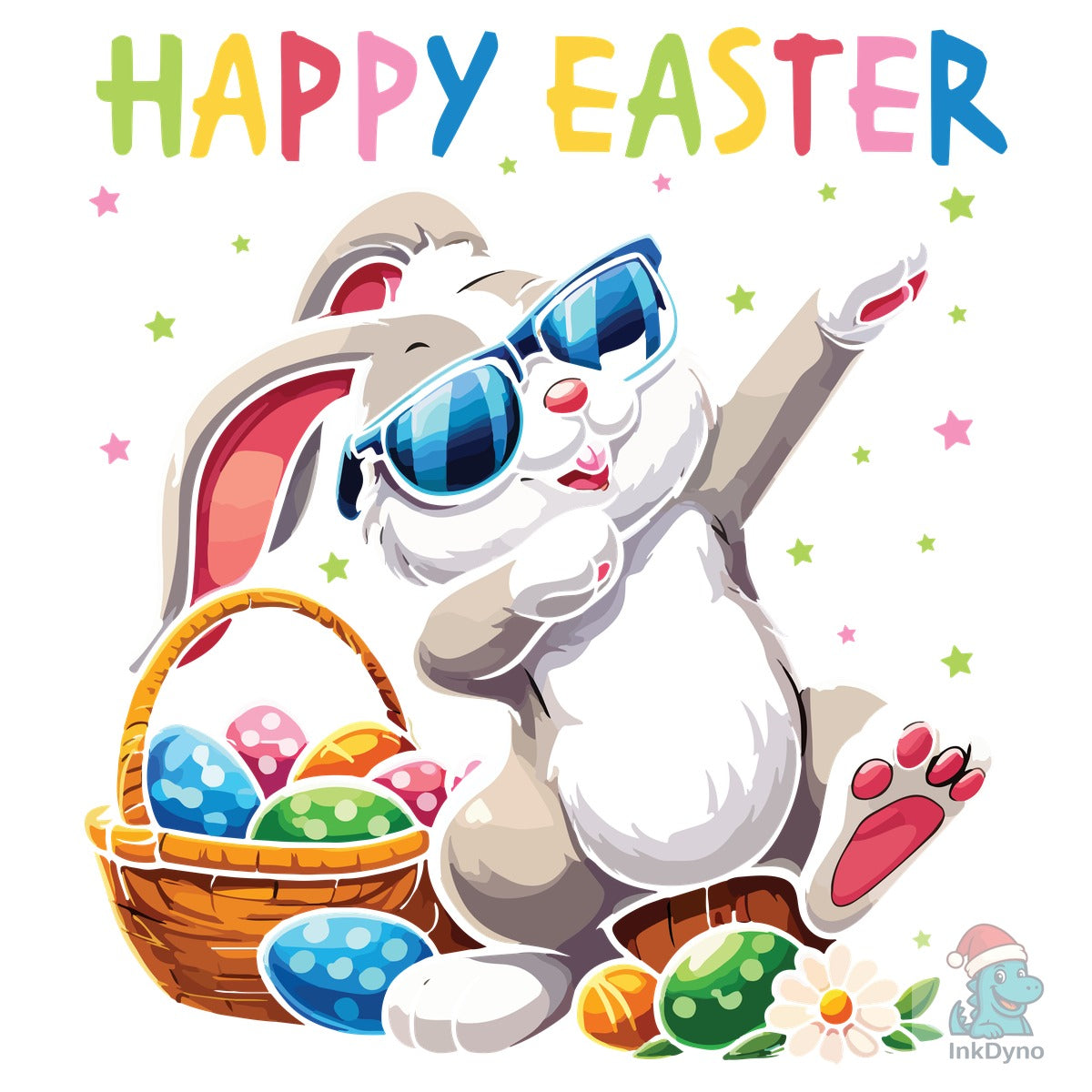 Funny Dabbing Bunny Rabbit Happy Easter
