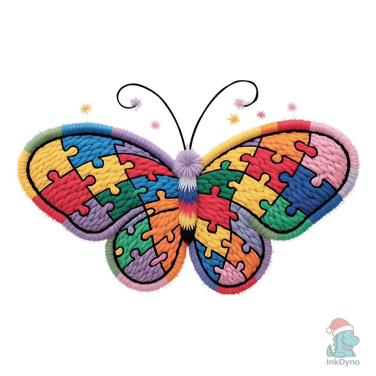 Faux Yarn Autism Butterfly Sublimation