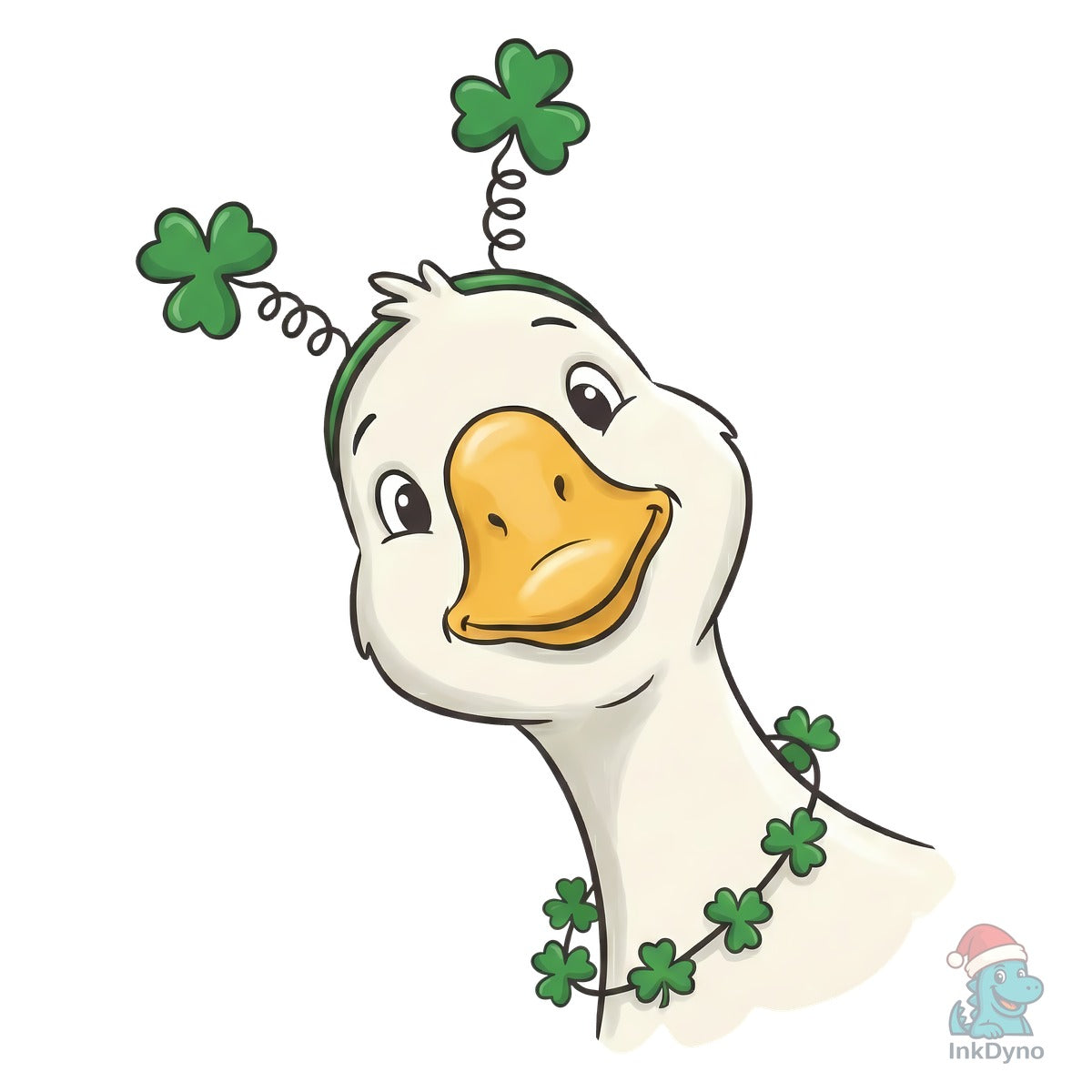 Funny St Patrick's Day Peeking Goose