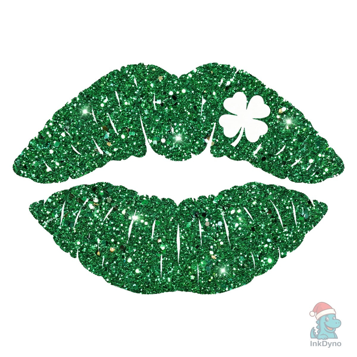 Green Glitter Lips St Patrick