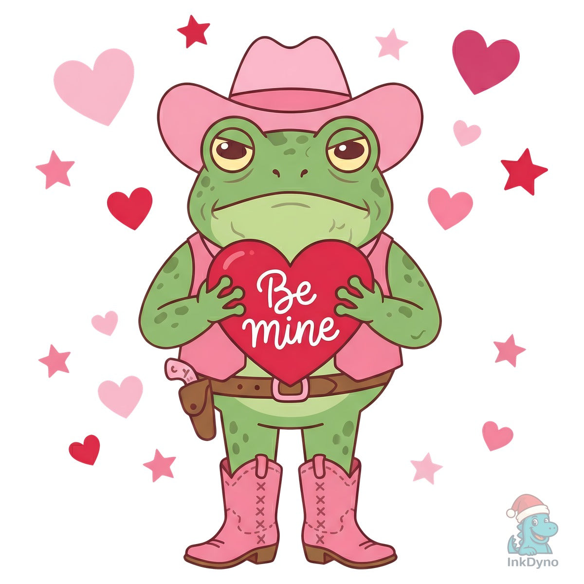 Cute Cowgirl Frog Valentine's Day