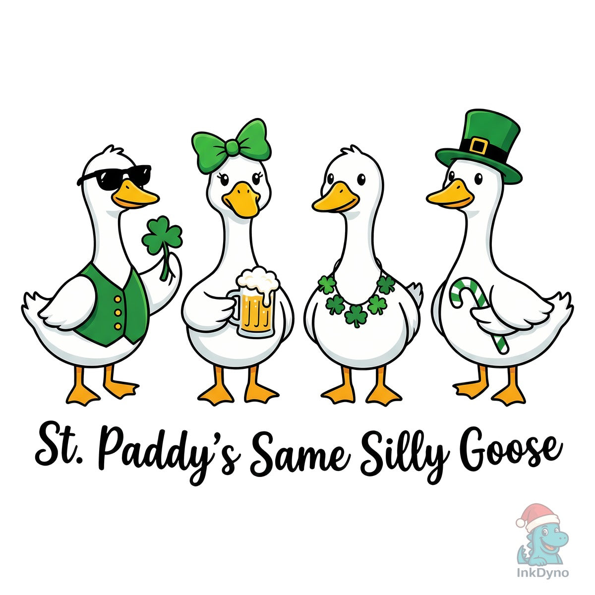 Funny St Patrick's Day Goose Sublimation