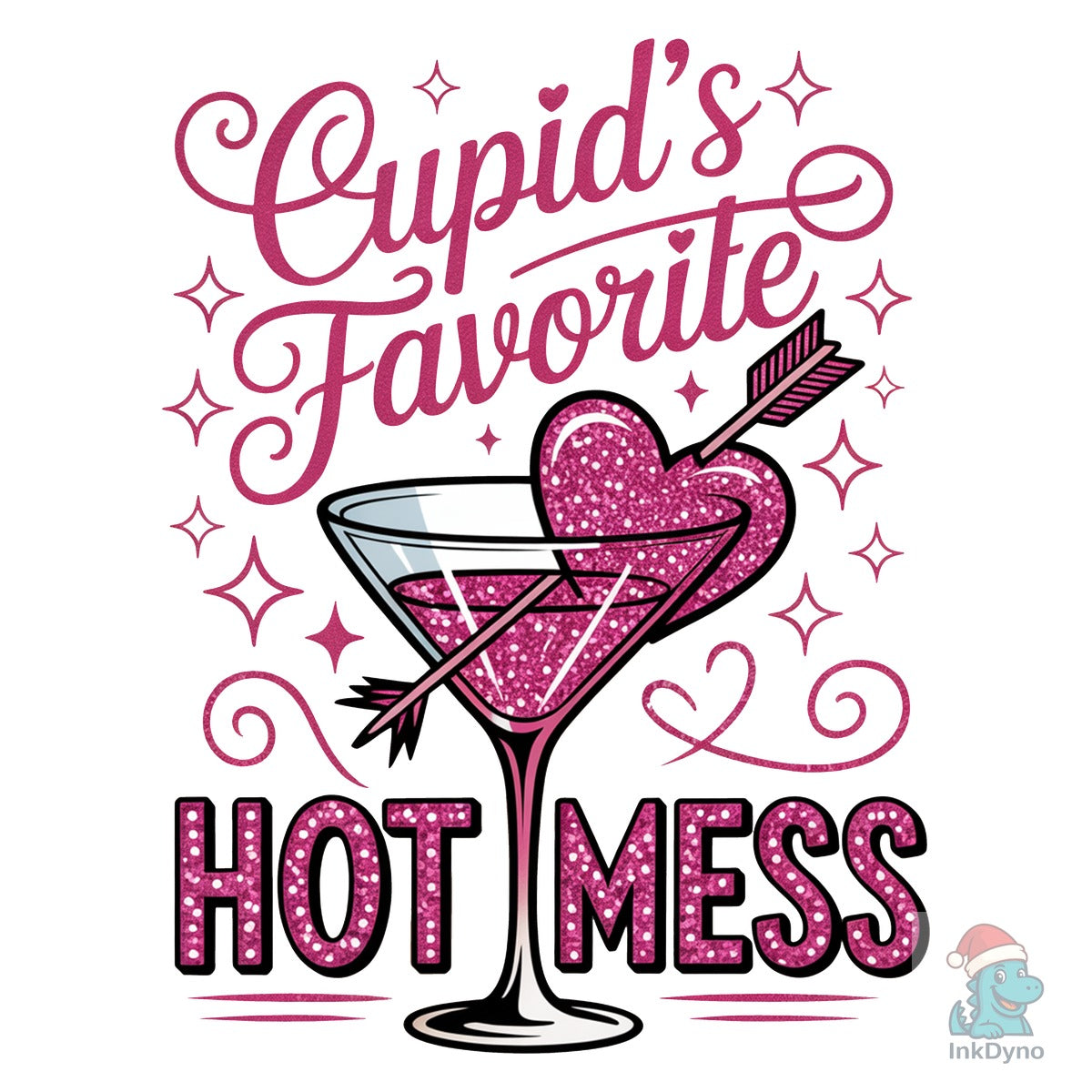 Cupid's Hot Mess Glitter Valentines