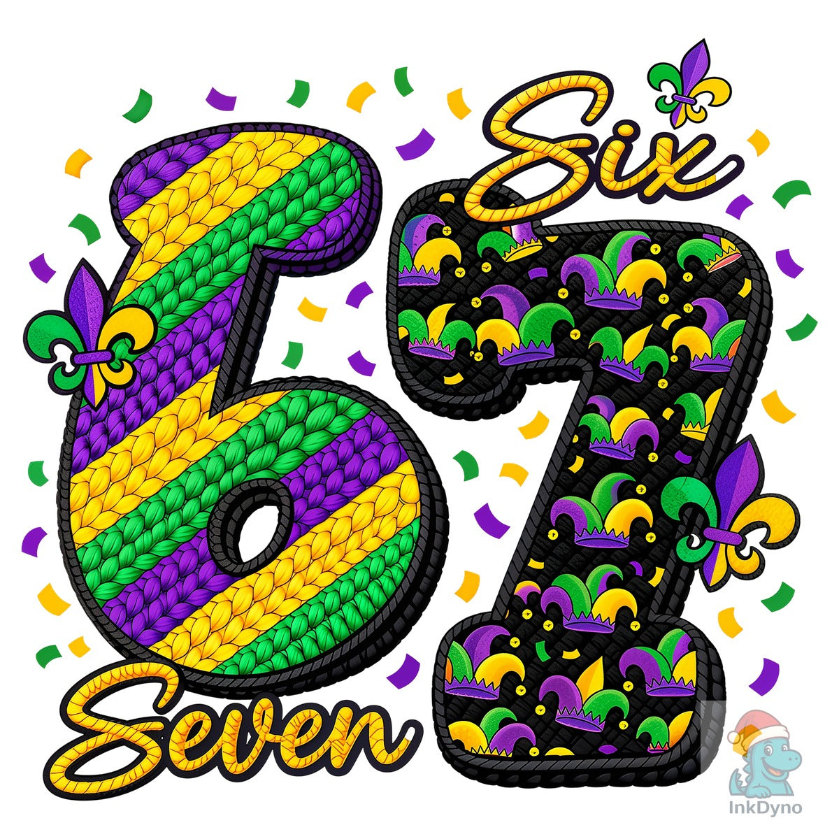 Faux Crochet 67 Mardi Gras