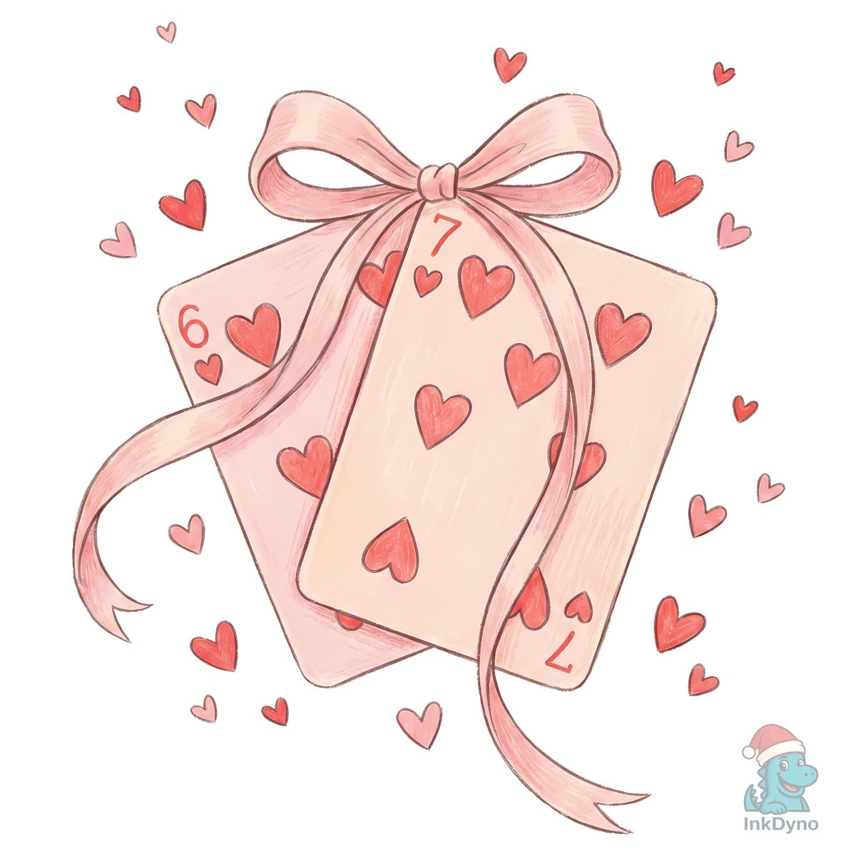 Six Seven 67 Meme Playing Card Valentine