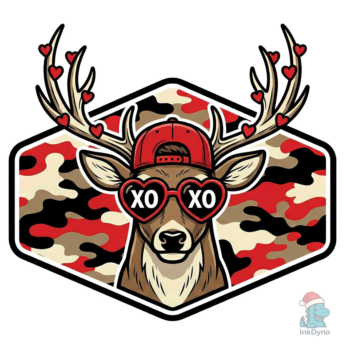 Hunting Valentine Deer Camo Heart
