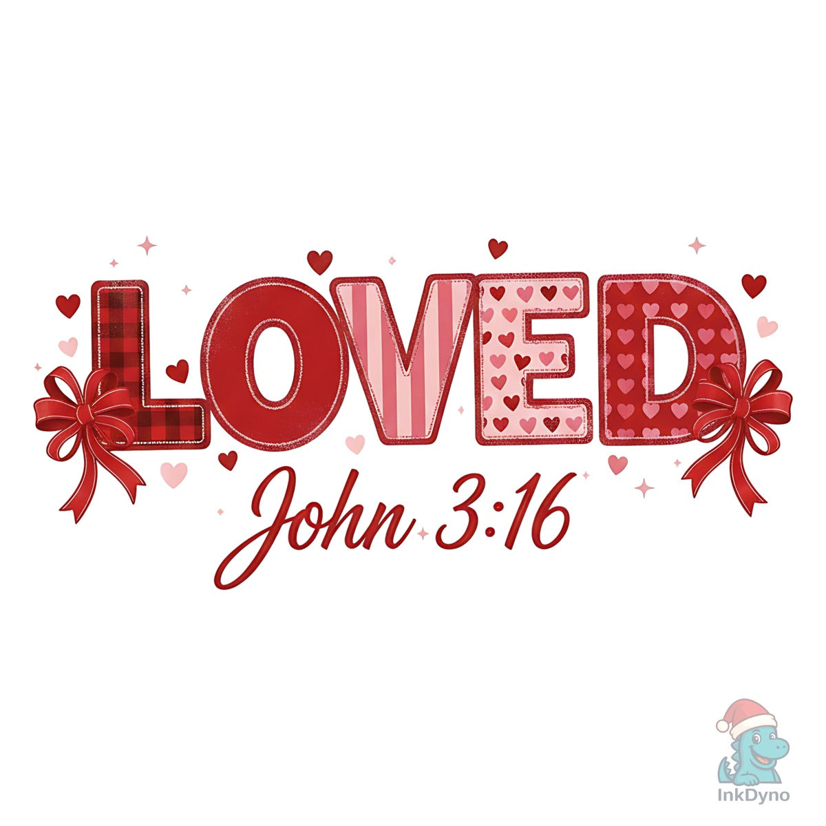Loved John 3:16 Valentine Design