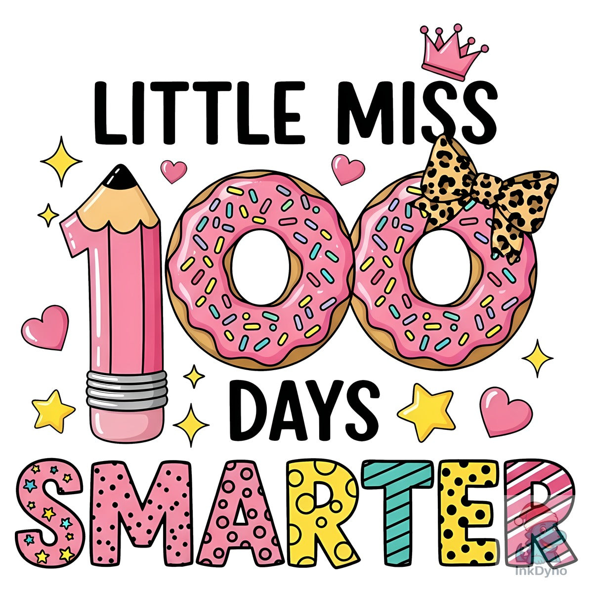 Cute Donut & Pencil 100th Day of School