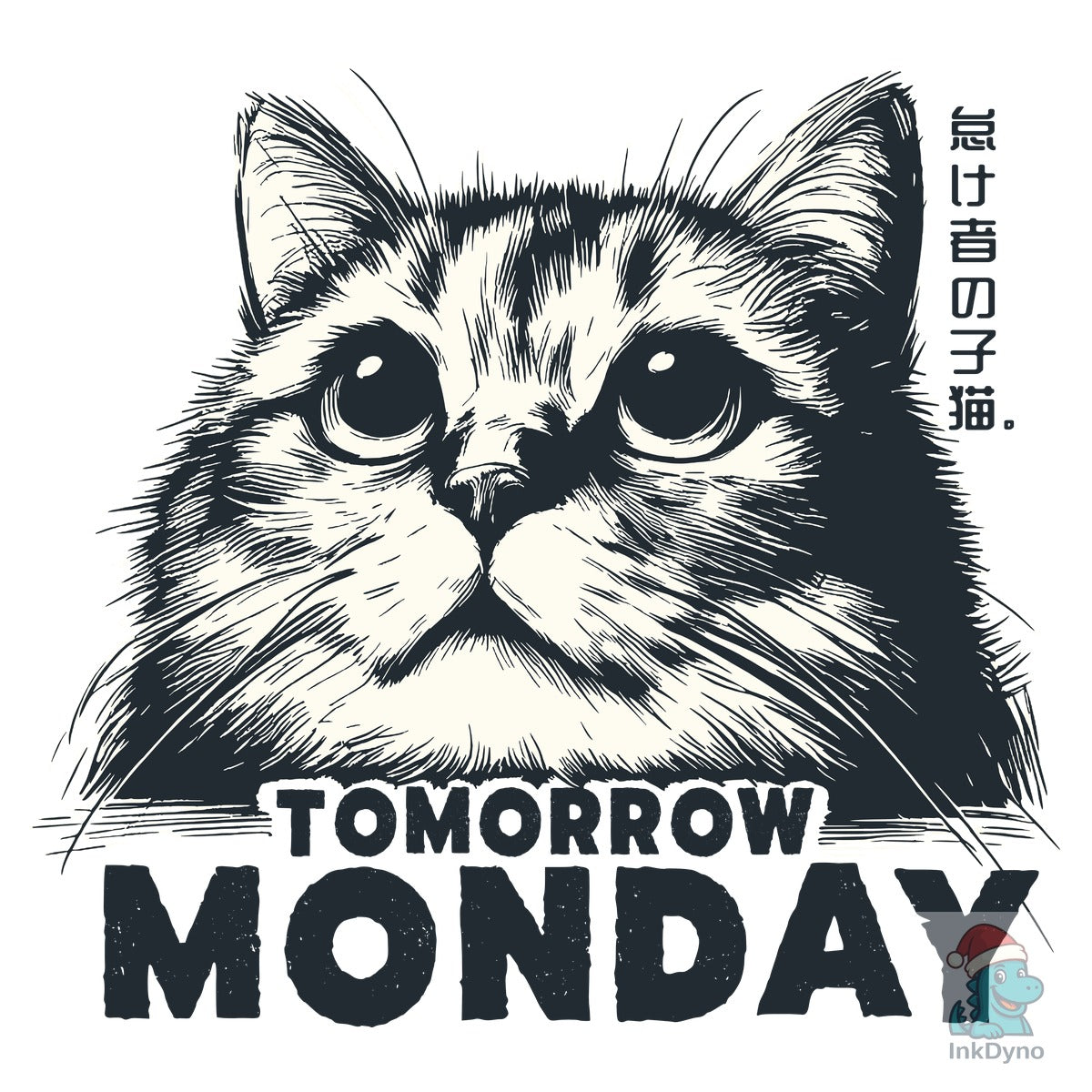 Tomorrow is Monday Lazy Cat Shirt