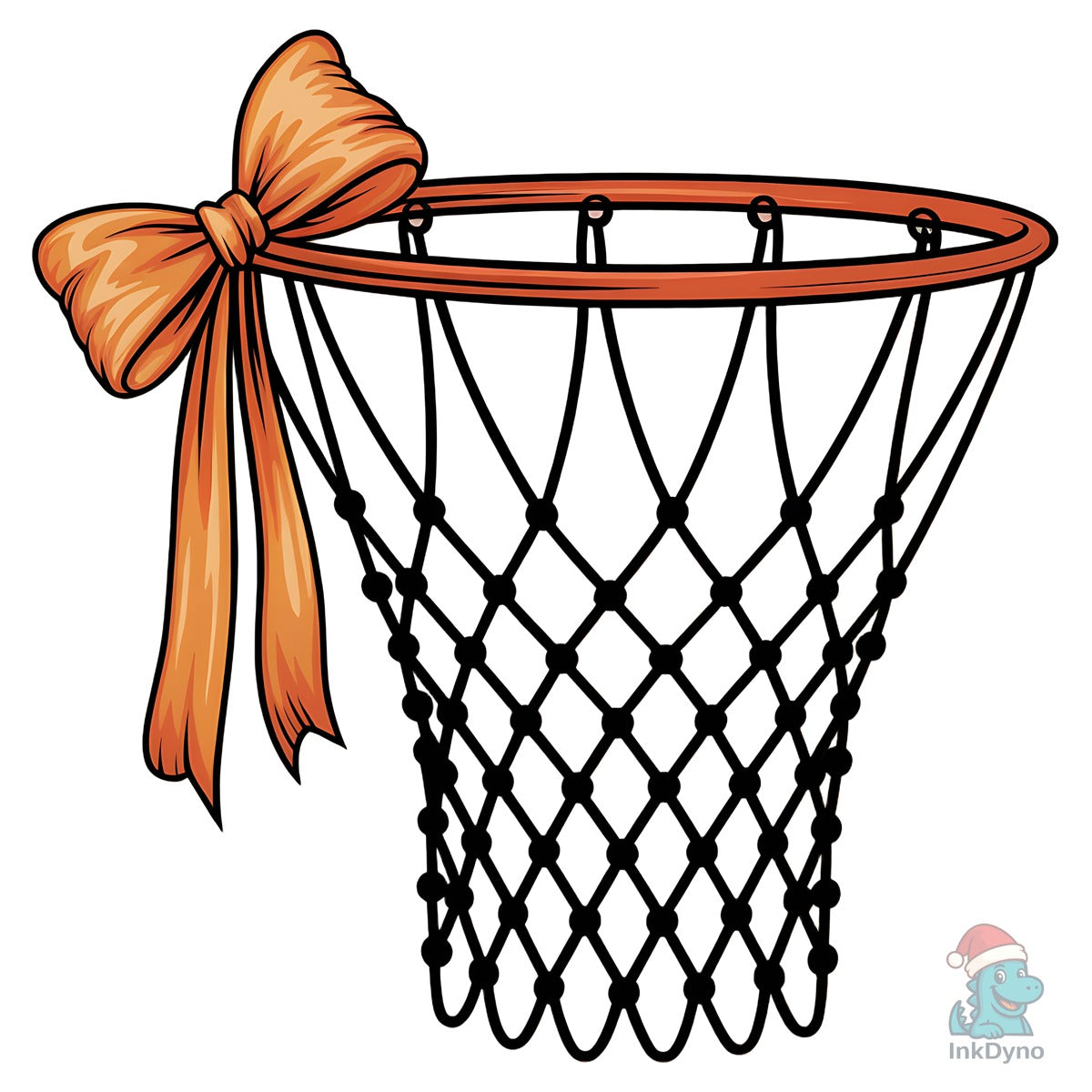 Basketball Mom Hoop Bow