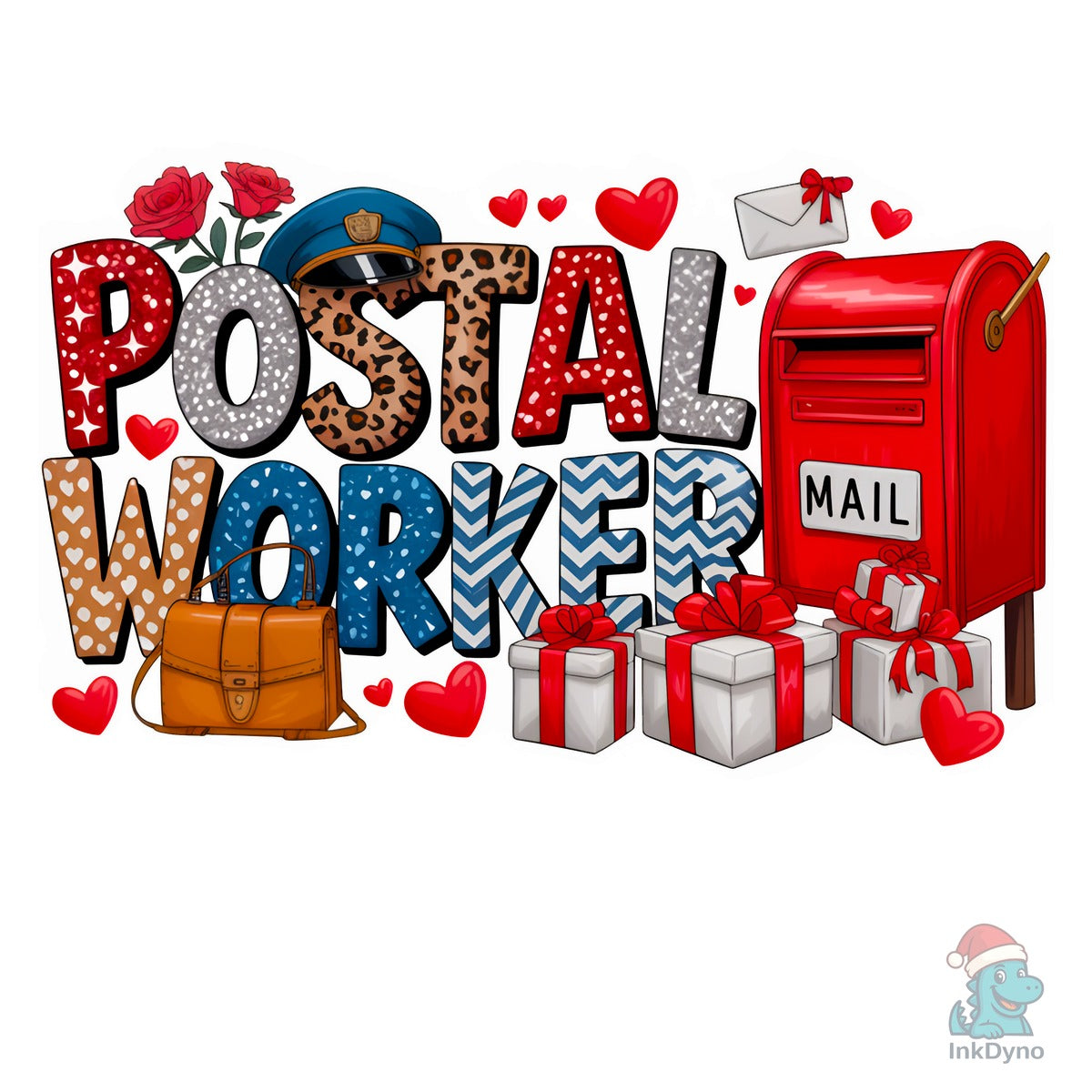 Christmas Postal Worker Sublimation
