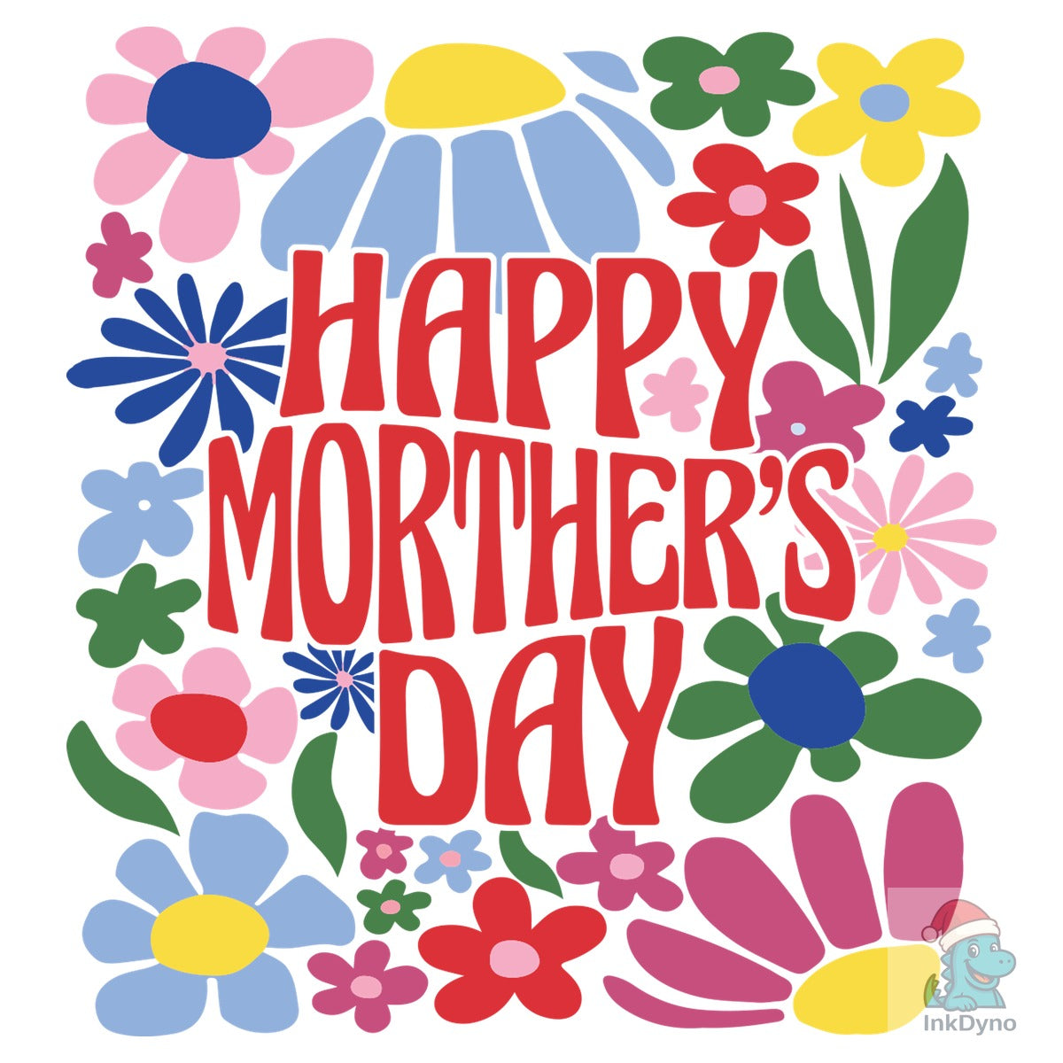 Happy Mother's Day Retro Flowers