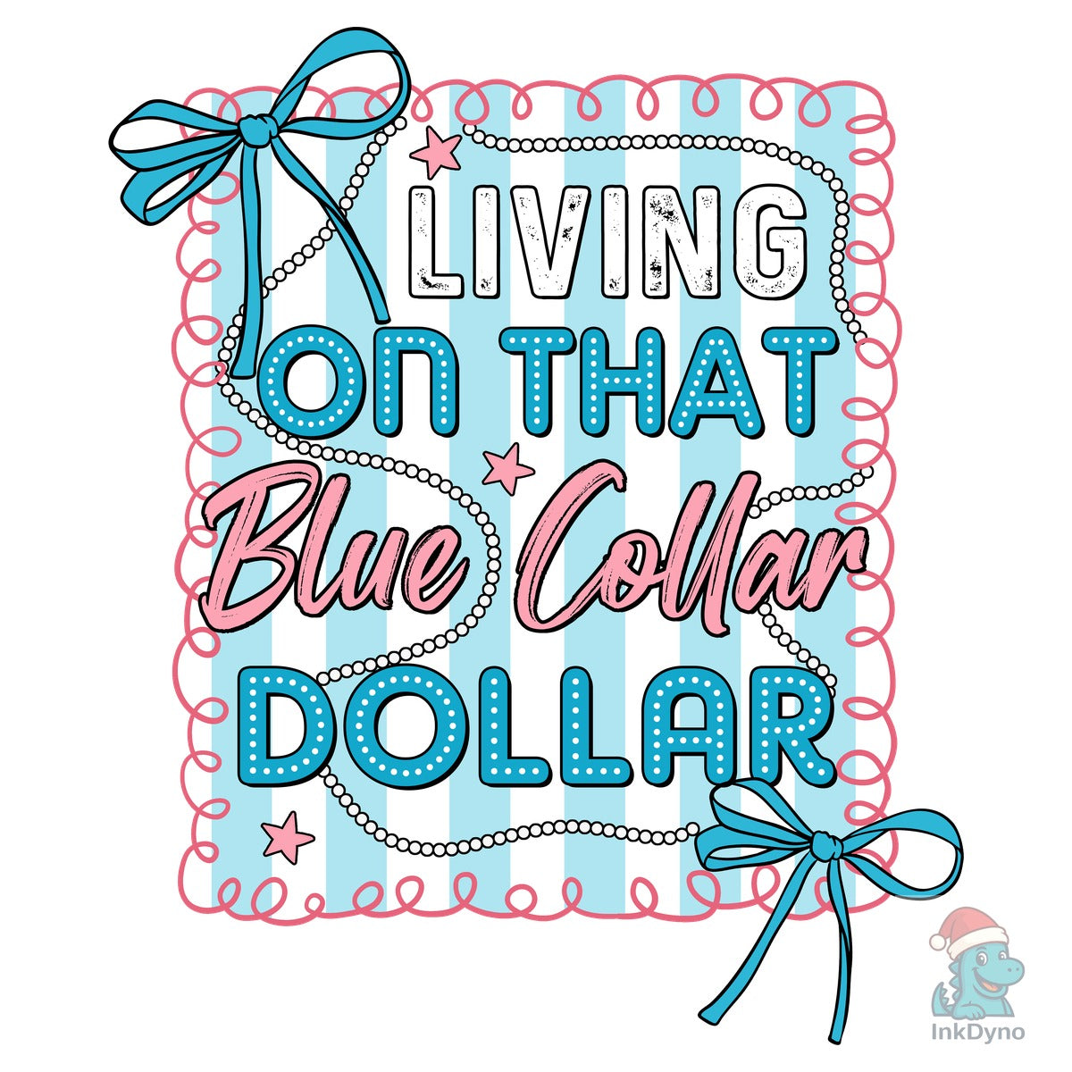Preppy Western Blue Collar Dollar Heat