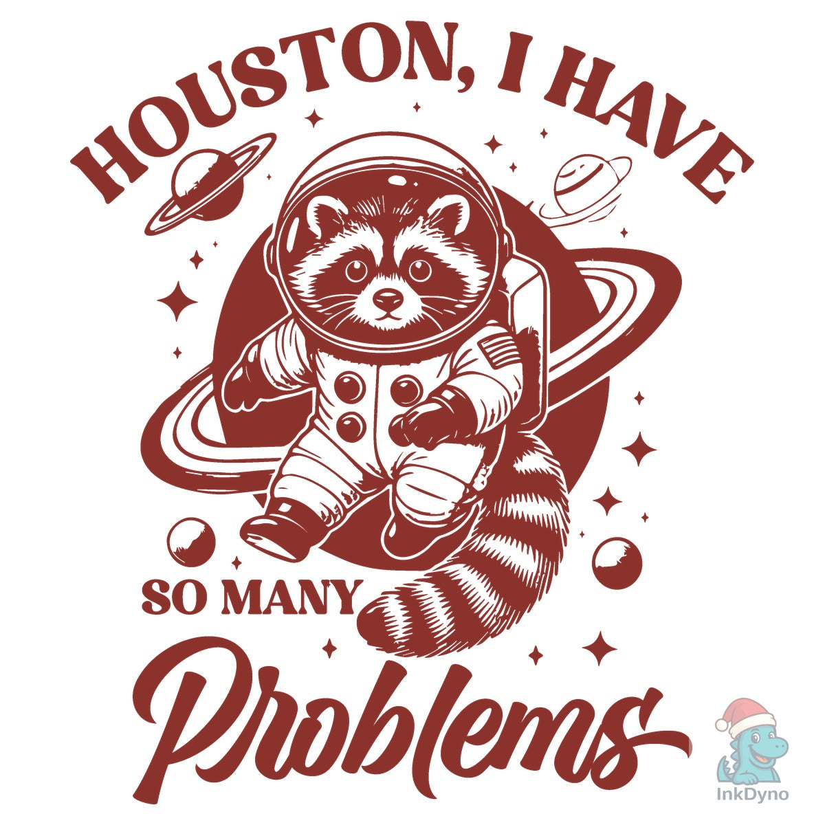 Raccoon Shirt Design Vintage Houston