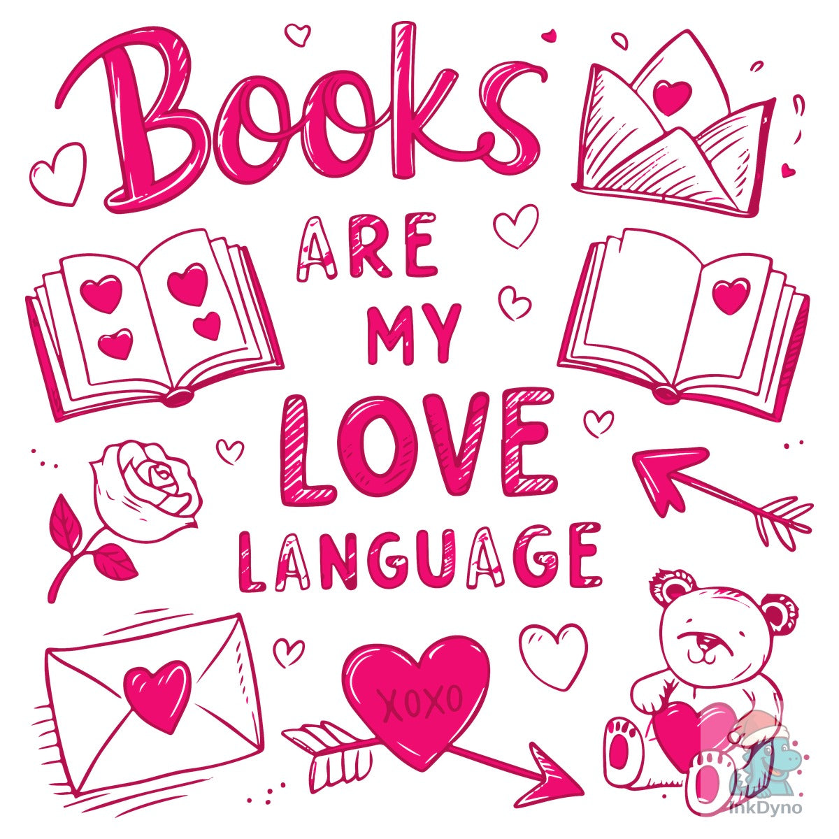Valentine Book Lover Retro Bookworm