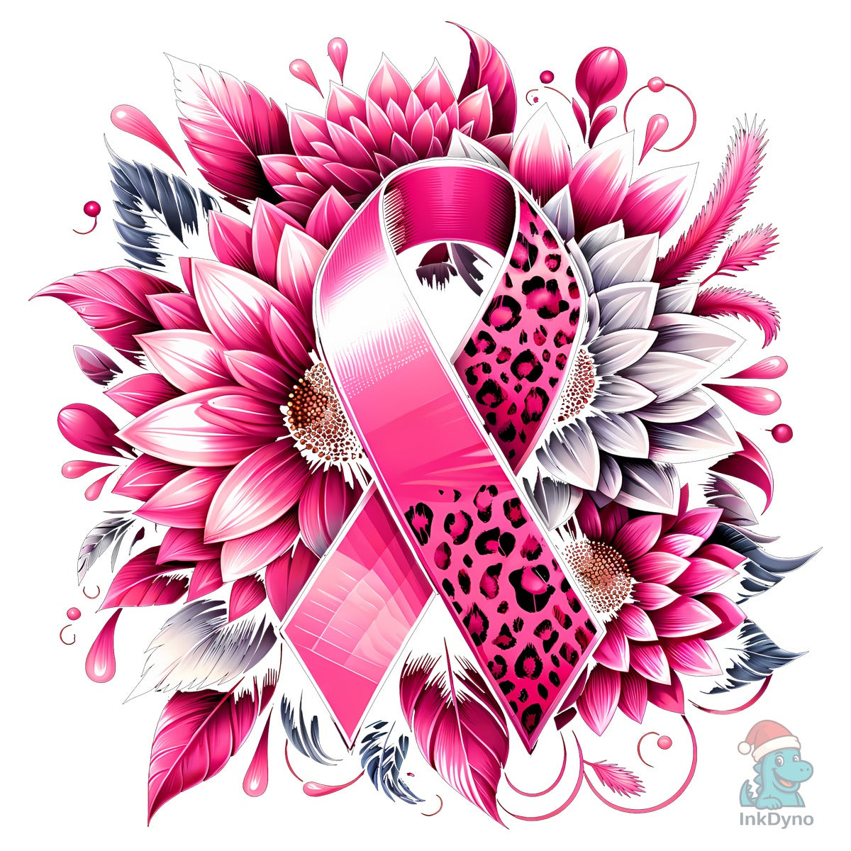 Pink Ribbon Floral Heat