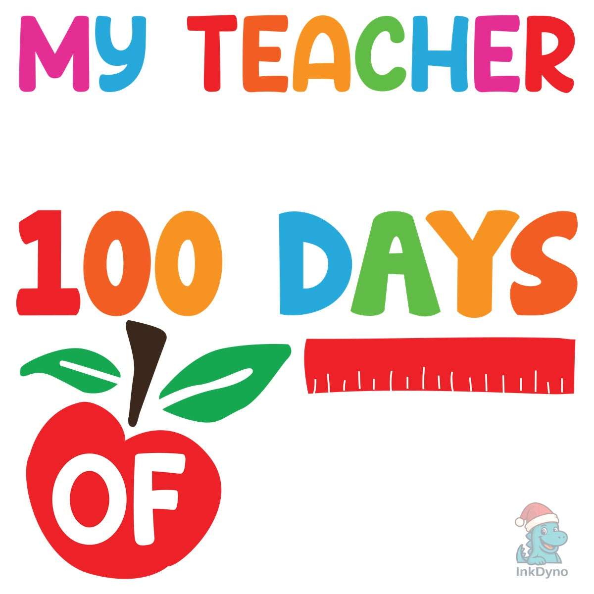 100 Days of School T-Shirt Design