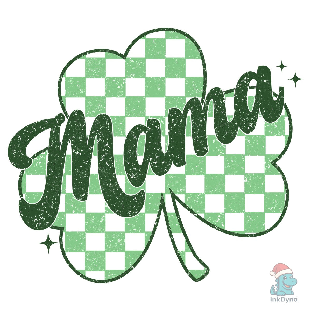 Mama Retro Shamrock Iron-On