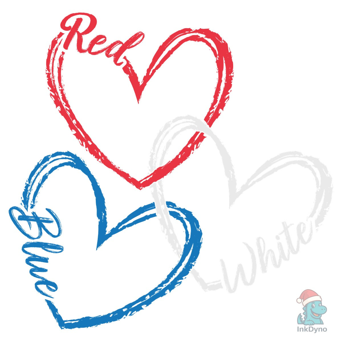 4th of July Heart Red White Blue