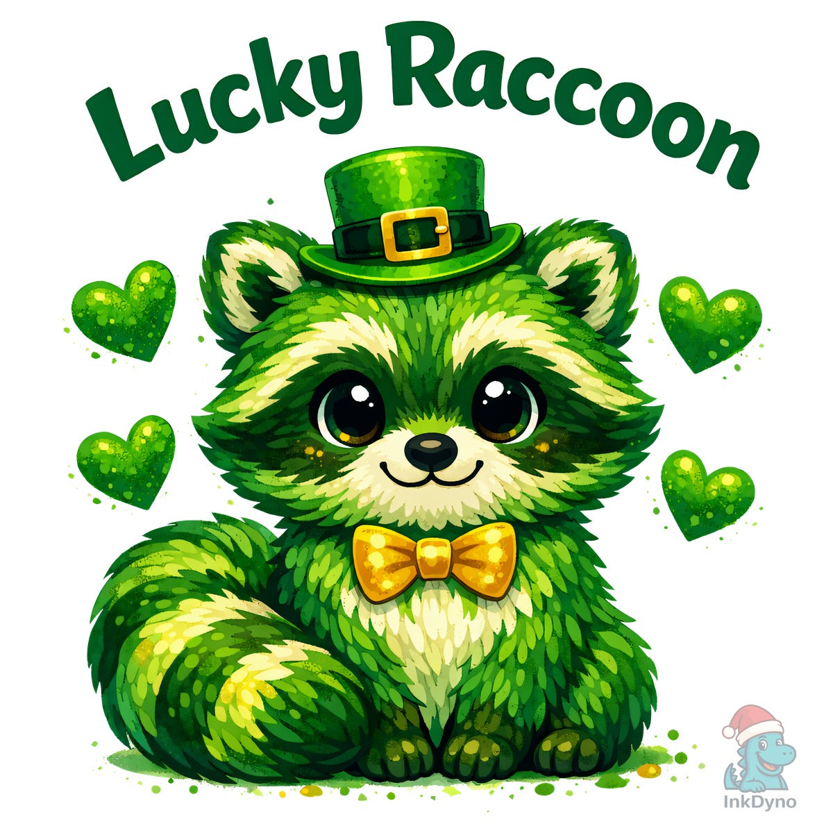 Lucky Raccoon Cute St Patrick's Day