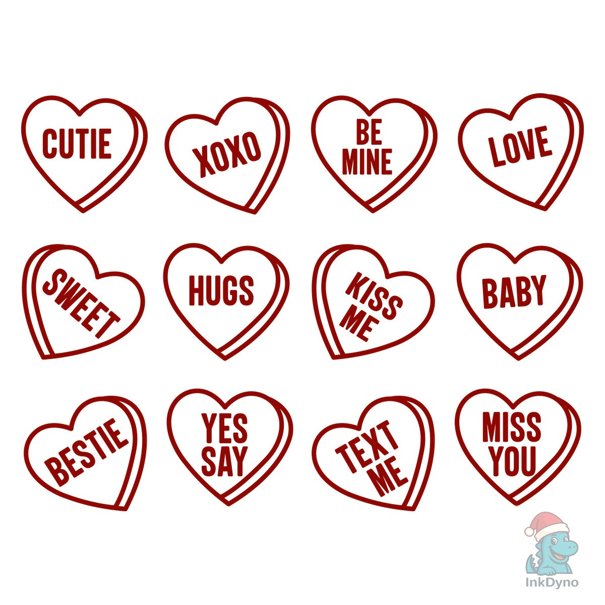 Valentine Candy Hearts Love