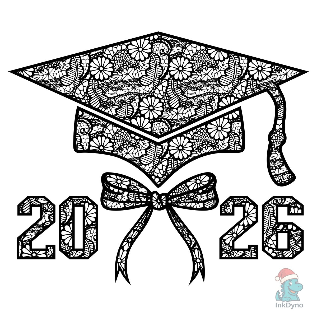 2026 Graduation Cap with Coquette Bow