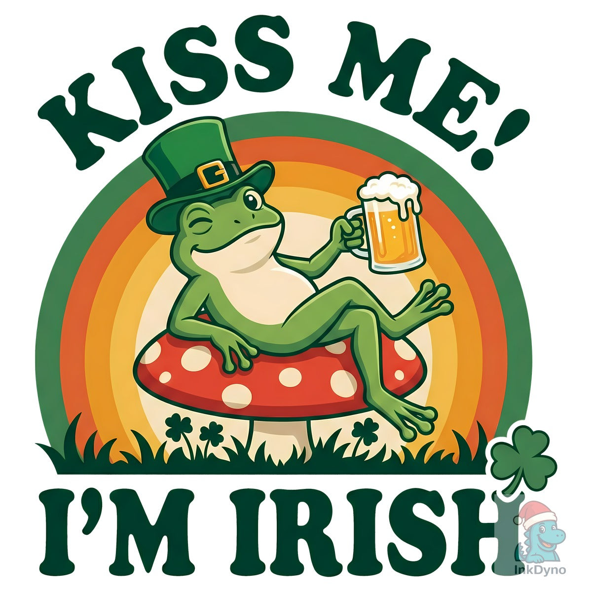 Kiss Me I'm Irish Frog Design