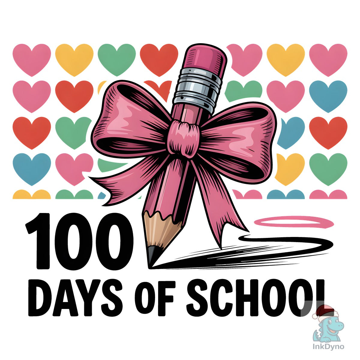 100 Days of School Pencil Design