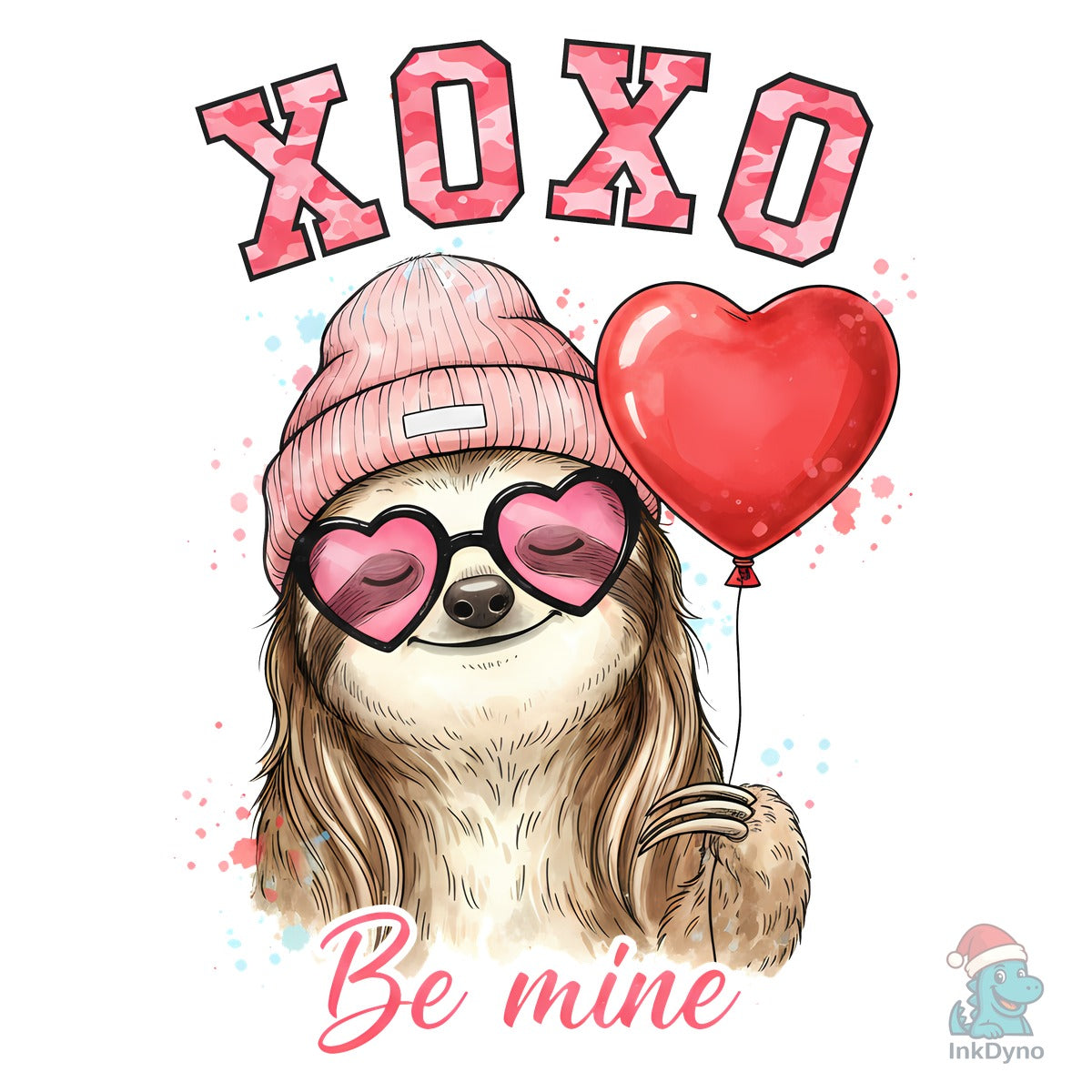 XOXO Be Mine Sloth Valentine