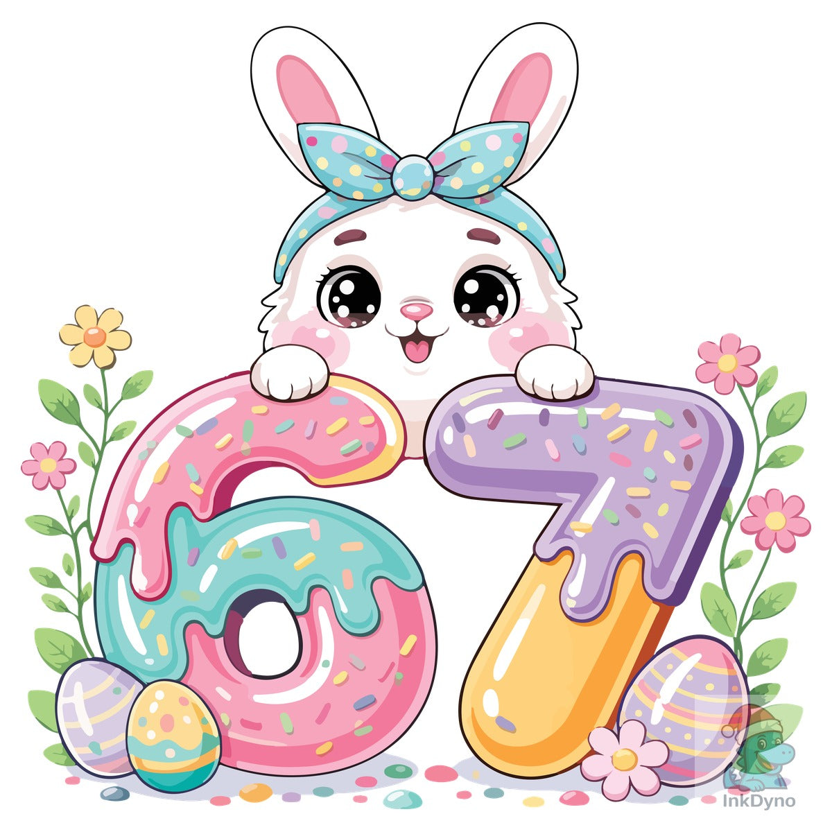 Funny Easter Bunny 6 7 Meme Sublimation