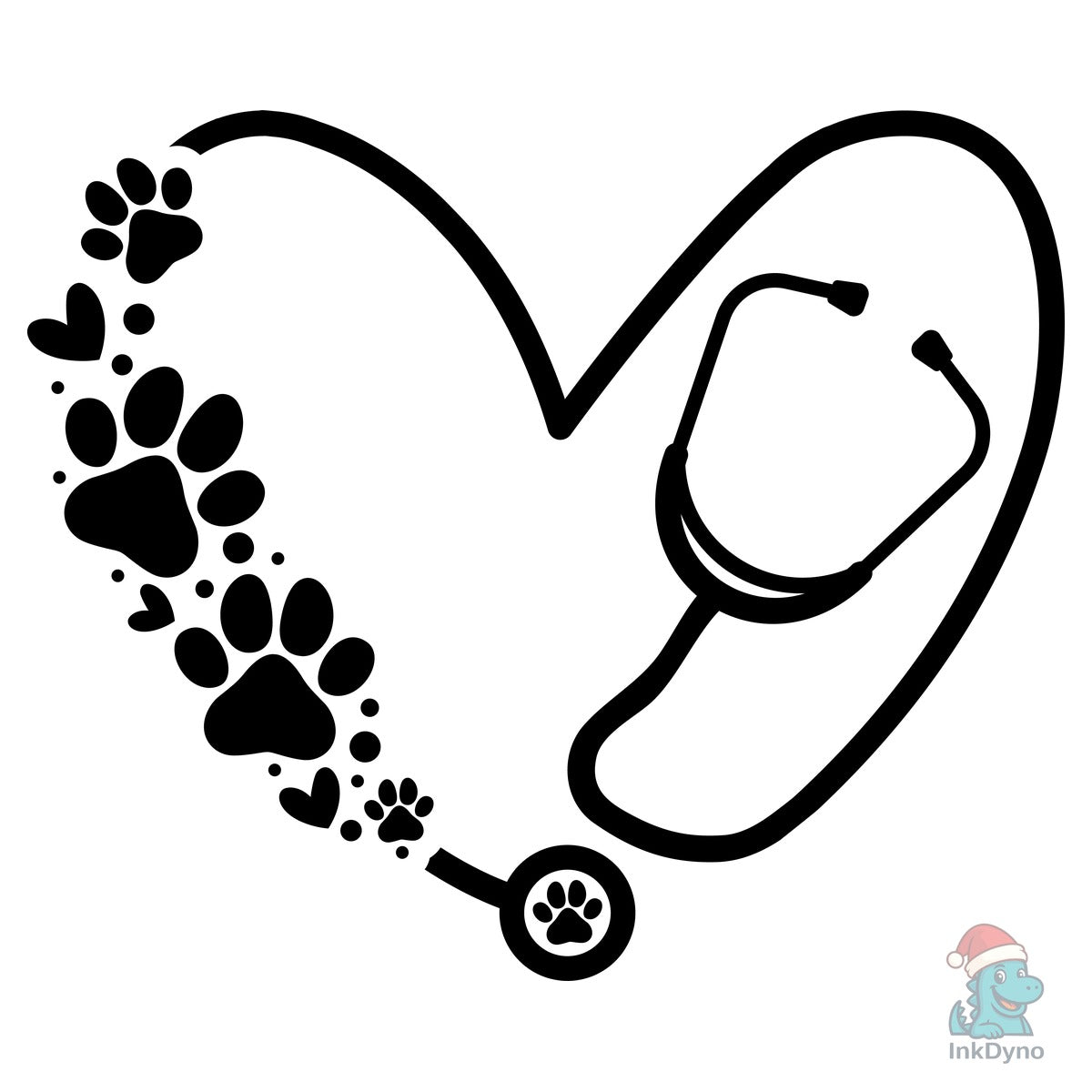 Paw Stethoscope Nurse Heart