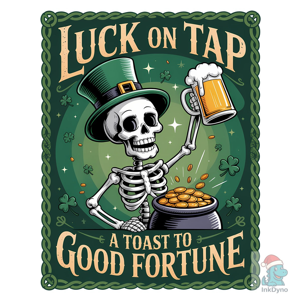 Skeleton St Patricks Day Sublimation