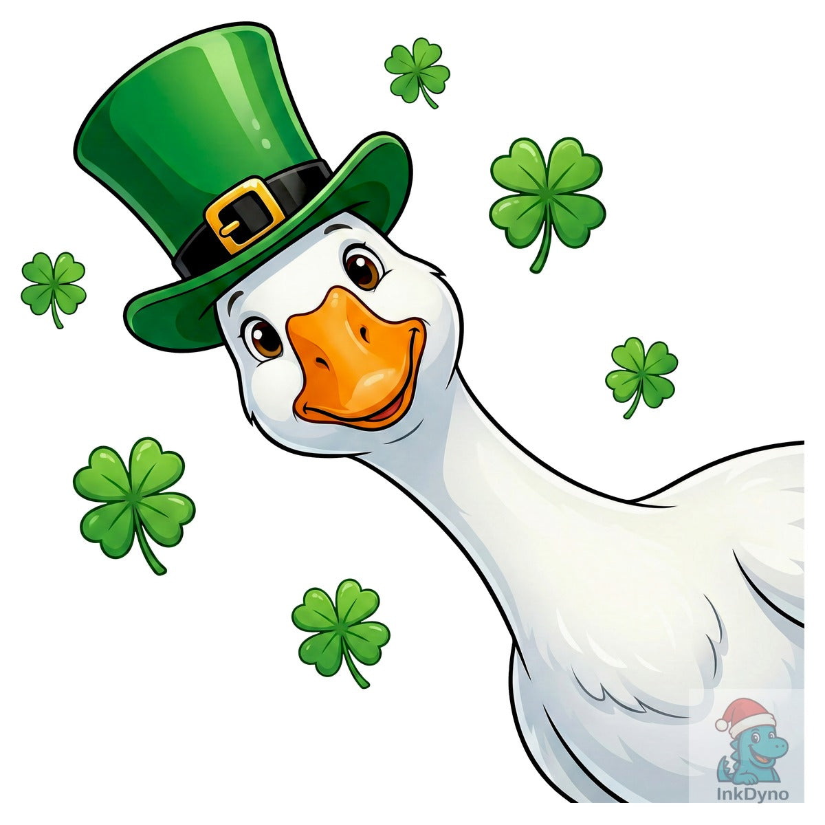 Funny Leprechaun Goose Shamrock