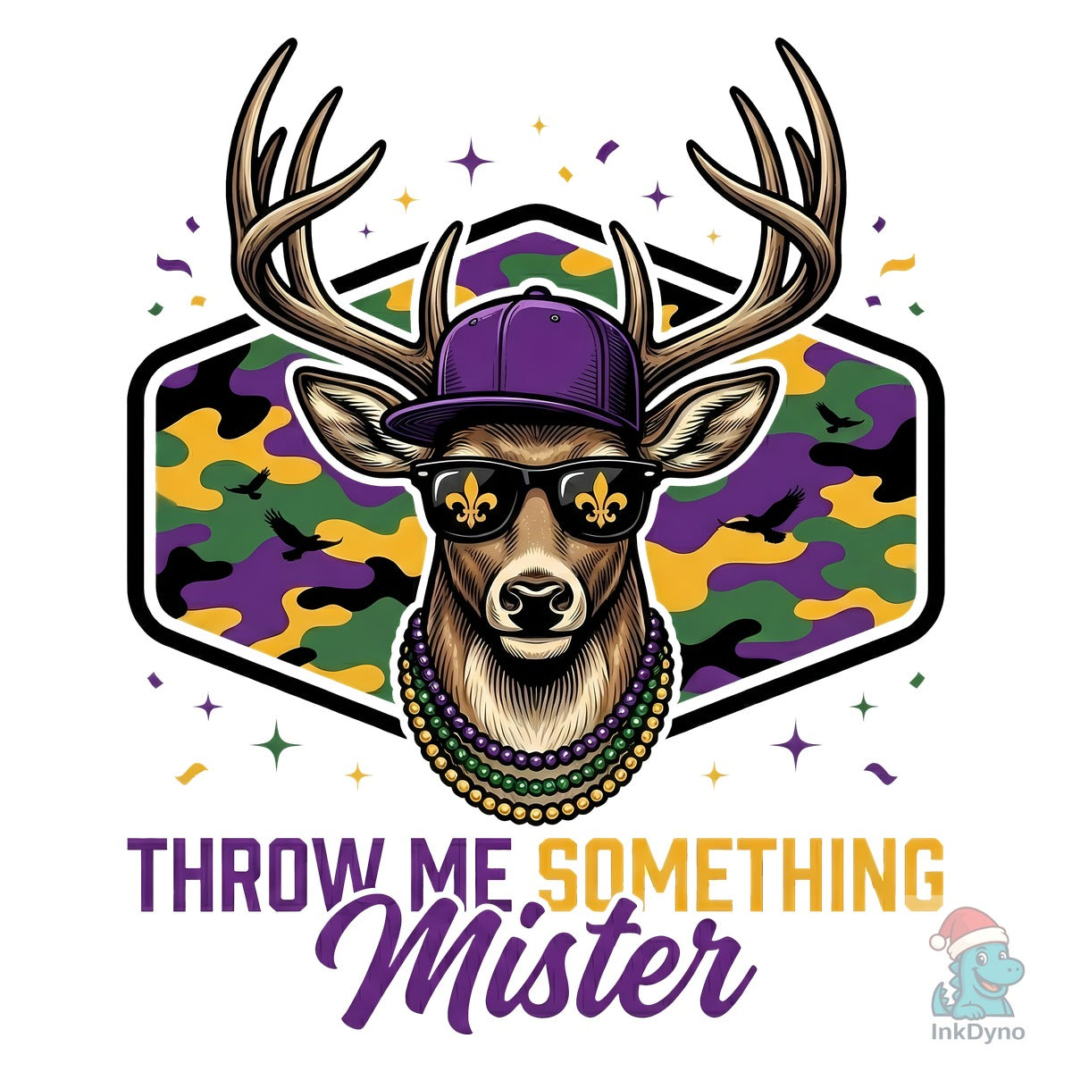 Mardi Gras Hunting Deer Sublimation