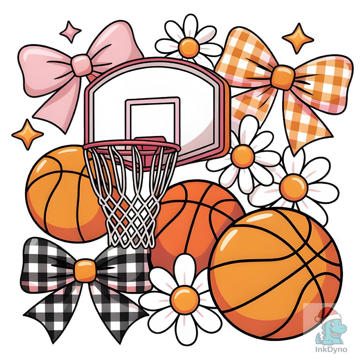 Basketball Coquette Game Day Basket
