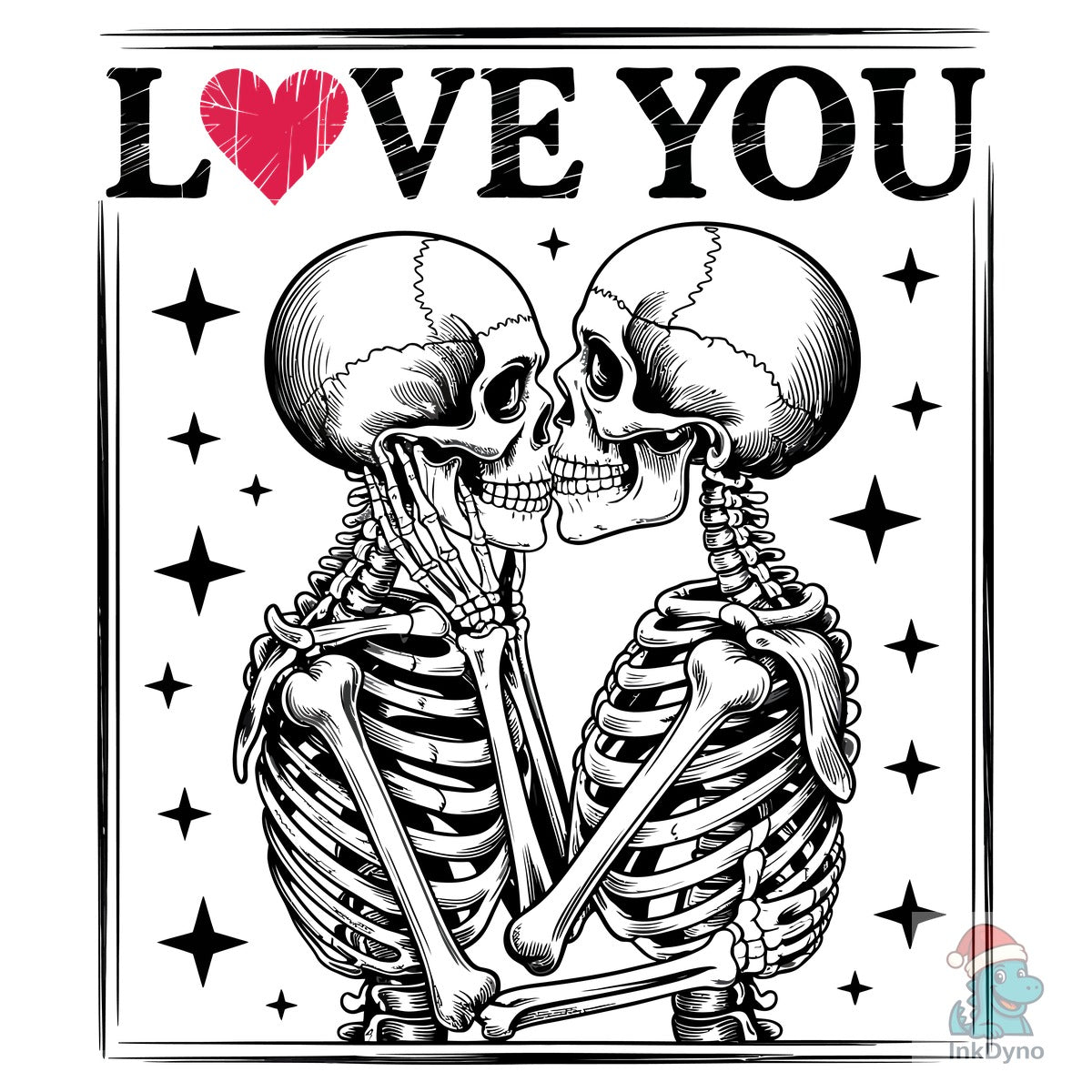 Love You Skeleton Love Valentines Day
