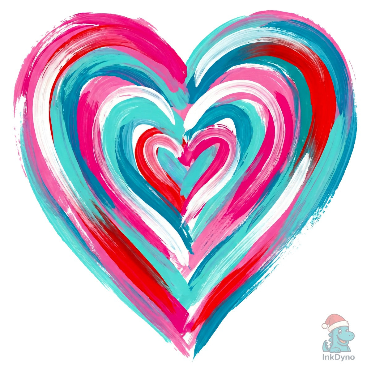 Bright Abstract Brushstroke Heart