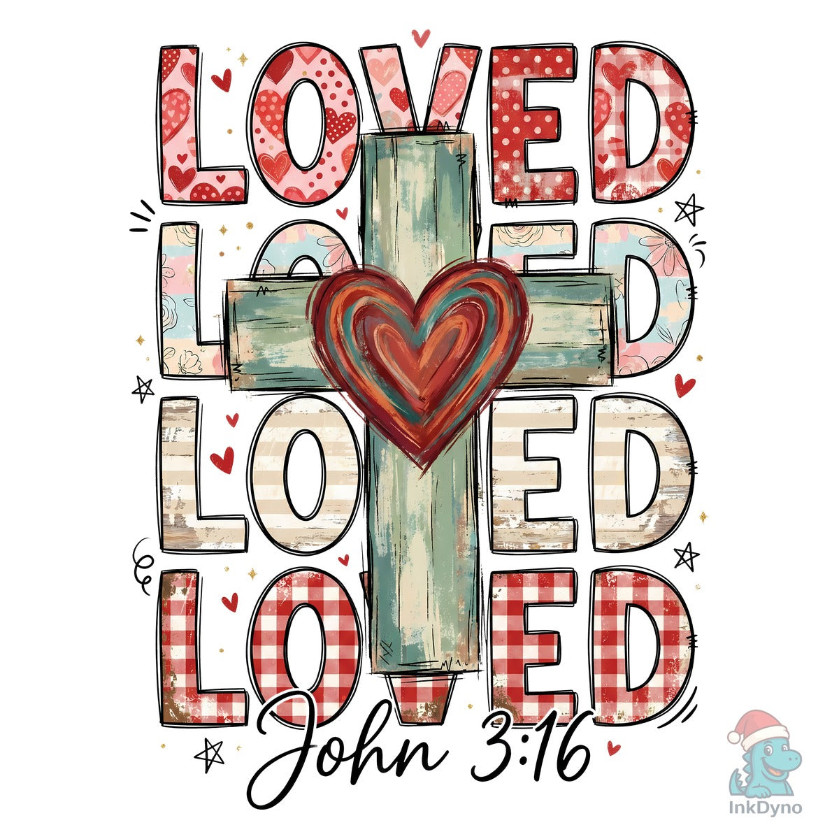 Valentine Loved Christian Cross