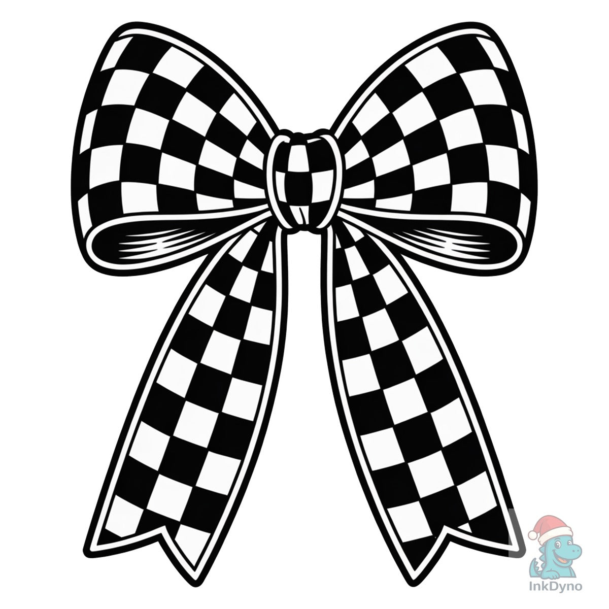 Trendy Checkered Bow Aesthetic Bow