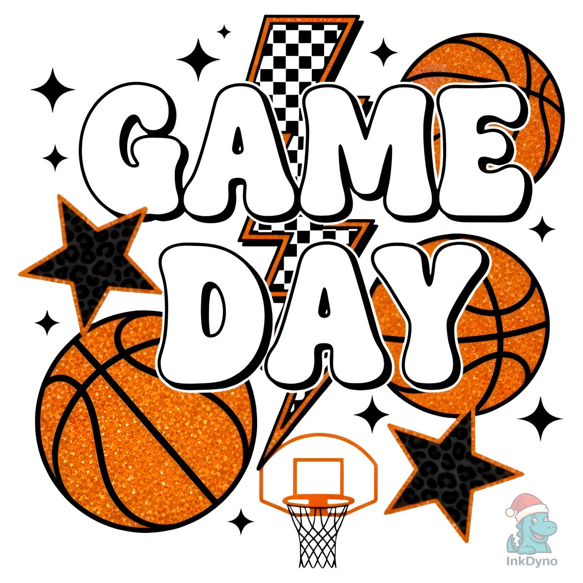 Glitter Basketball Game Day